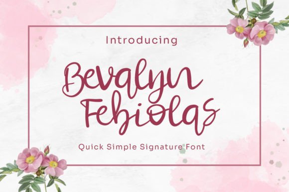 Bevalyn Febiolas: A Script Font for Modern Web Design