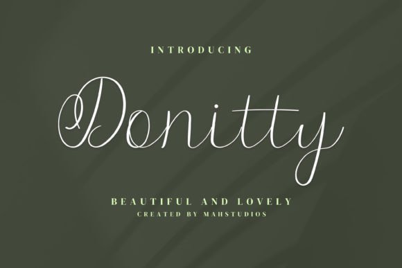 Donitty: A Handwritten Typeface for Elegant Editorial Design