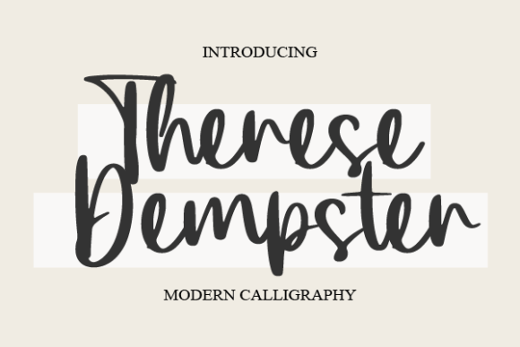 Therese Dempster: A Handwritten Font for Makers