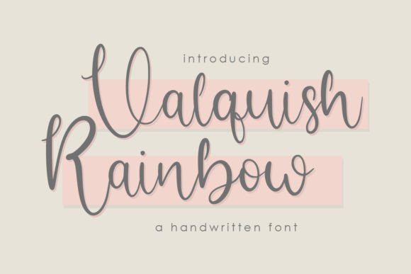 Valquish Rainbow: A Handwritten Font for Branding